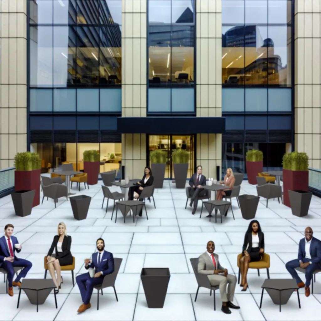 Nowoczesna przestrzeń komercyjna z meblami Urbanfurniturepl