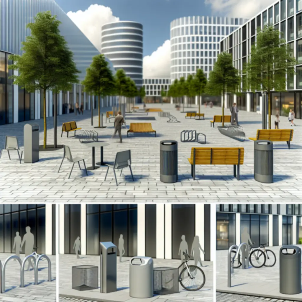 Meble miejskie Urbanfurniturepl w przestrzeni publicznej