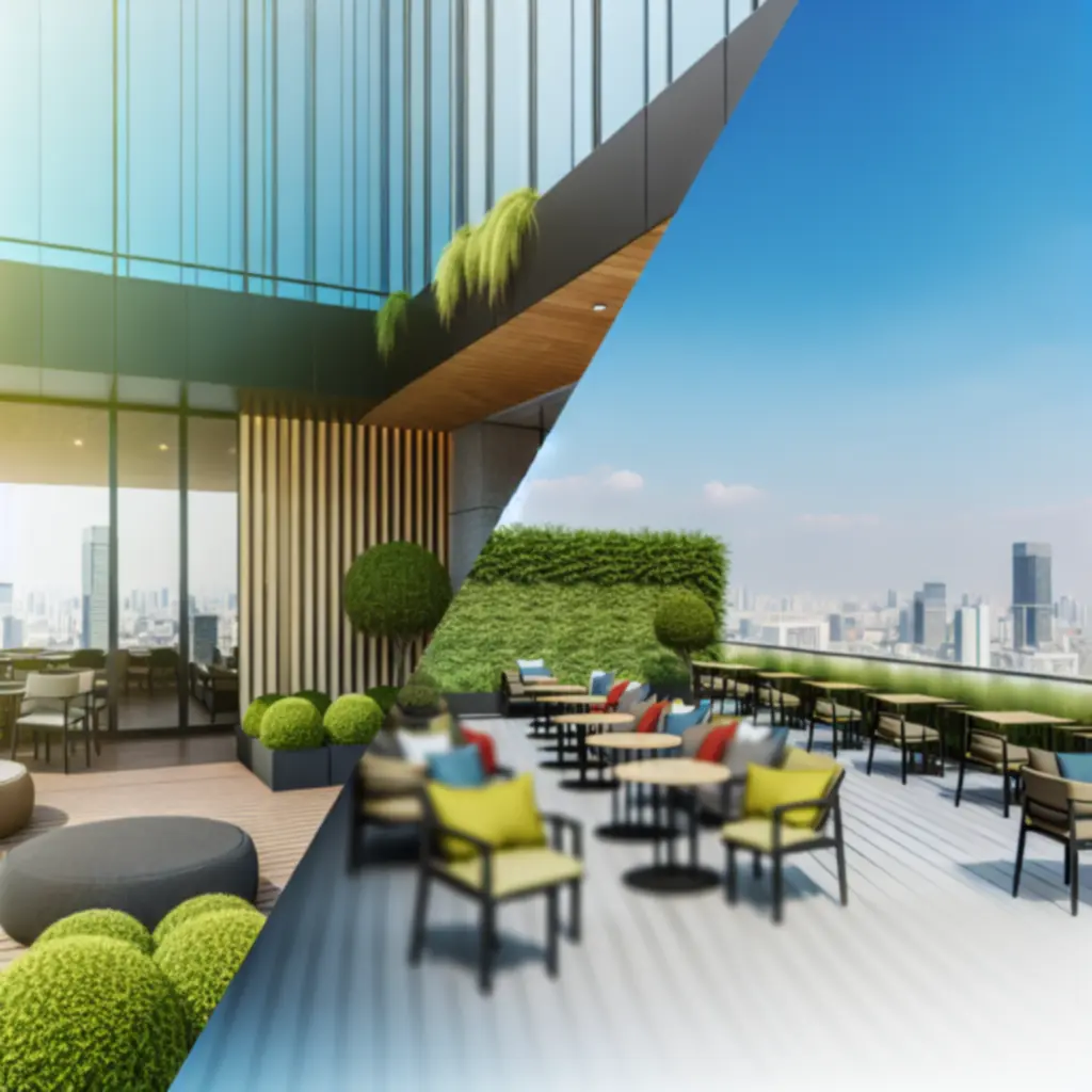 Miejska strefa lounge z meblami komercyjnymi Urbanfurniturepl